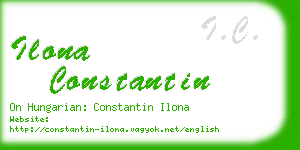 ilona constantin business card